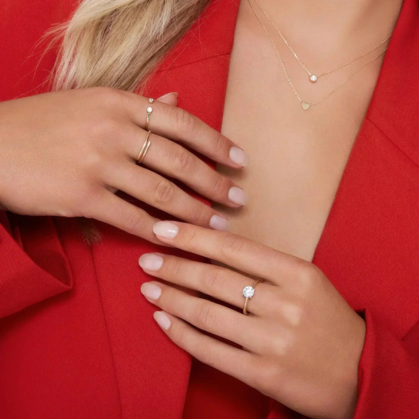 Classic Golden Diamond Ring