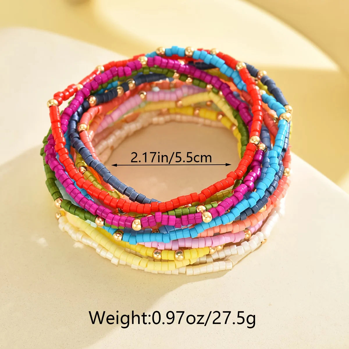 Boho Colorfull Beaded Bracelet Set