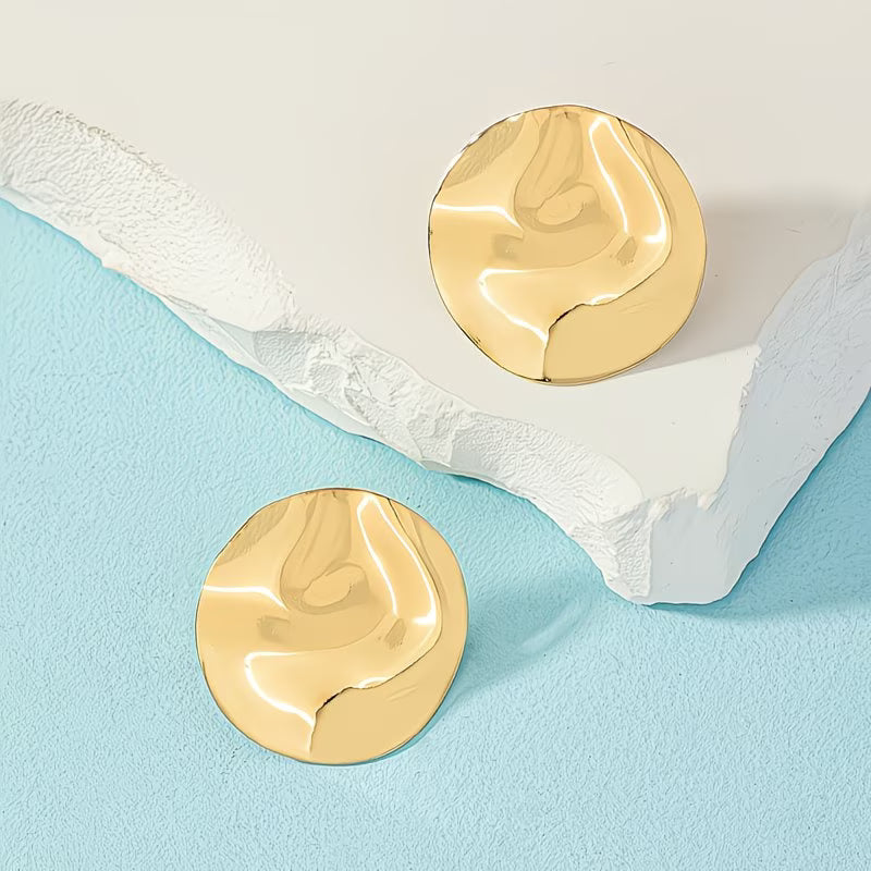 Stylish Ripple Circle Earrings