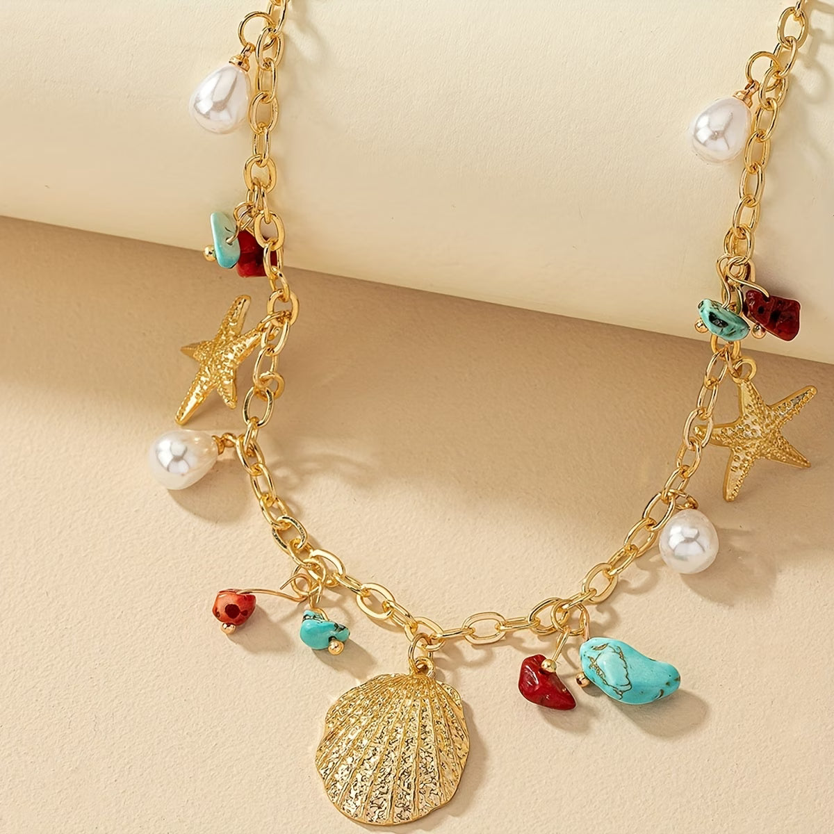 Coastal Pearl and Turquoise Bracelet
