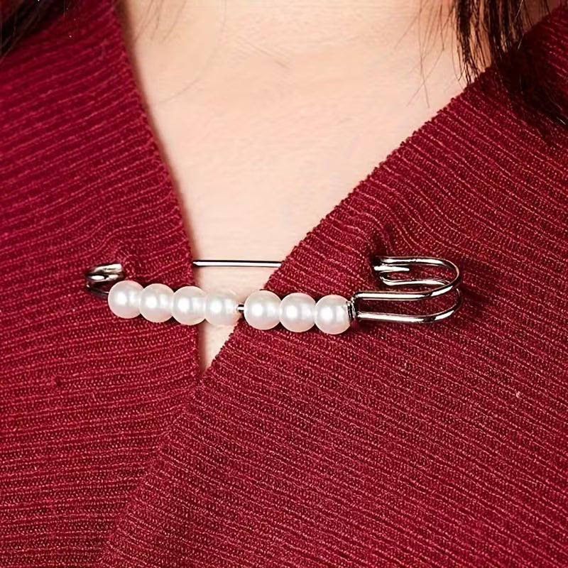 Elegant Pearl Pin Brooch,  (1 Piece)