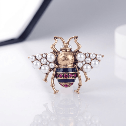 Elegant Gold Bee Brooch