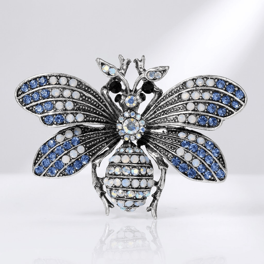Elegant Royal Blue Gemstone Brooch