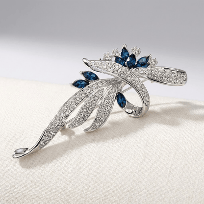 Elegant Sapphire Twisted Brooch