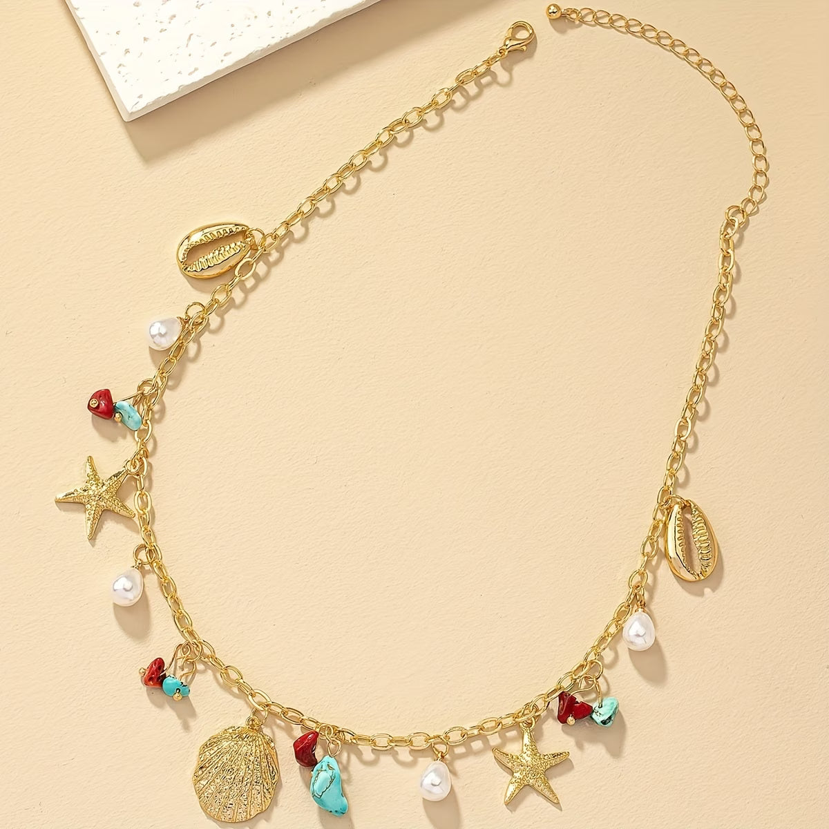 Coastal Pearl and Turquoise Bracelet