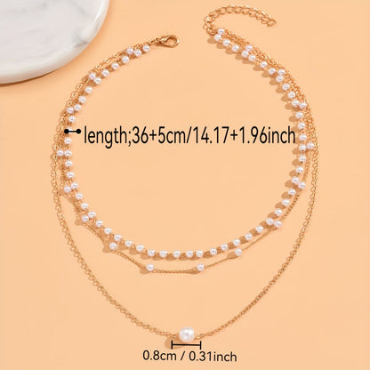 The Trinity Pearl Layer Necklace set