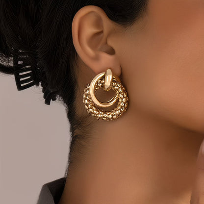 Textured Bold Hoop Earrings