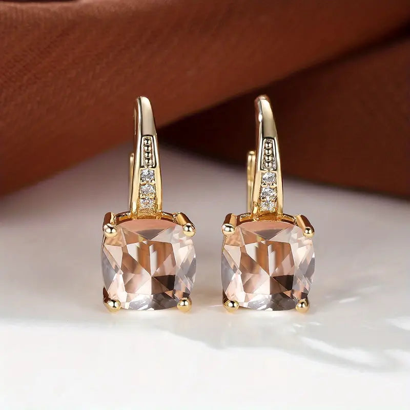 Gracious Gemstone Hoop Earrings