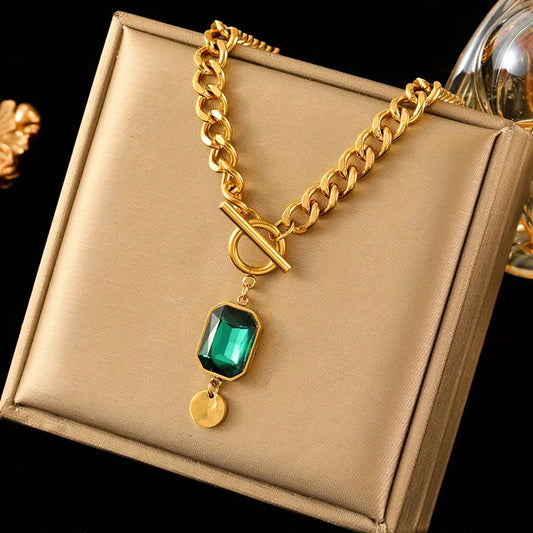 Chunky Emerald Necklace