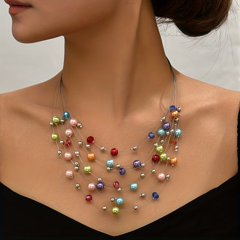 Boho Multi-Layered Pearl Set