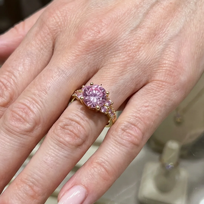 Sophisticated Rosé Sapphire Celia Rosette Ring