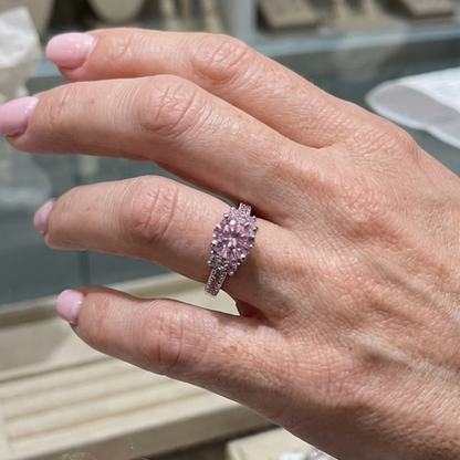 Sophisticated Rosé Sapphire Celia Rosette Ring