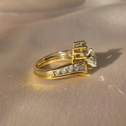 Elegant Vintage-Inspired Gold Zirconia Ring