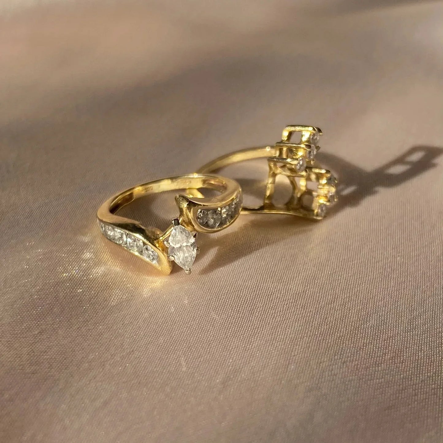 Elegant Vintage-Inspired Gold Zirconia Ring