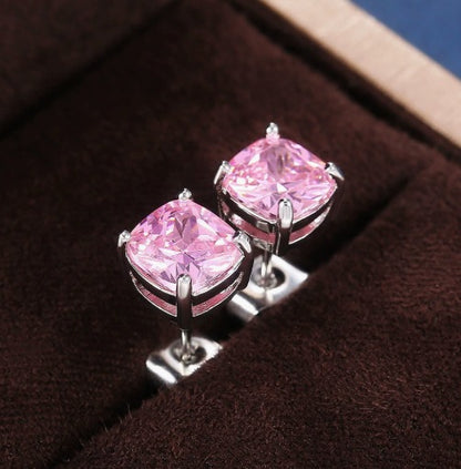 Sophisticated Rosé Sapphire Studs