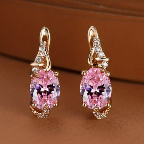 Elegant Twisted Gold Drop Earrings