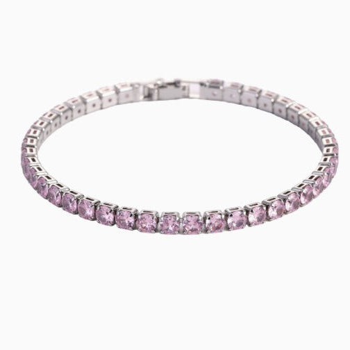 Elegant Rosé Sapphire Tennis Bracelet