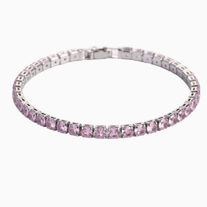 Elegant Rosé Sapphire Tennis Bracelet
