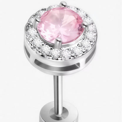 Sophisticated Rosé Sapphire Pave Studs
