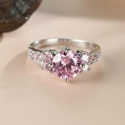 Sophisticated Rosé Sapphire Celia Rosette Ring