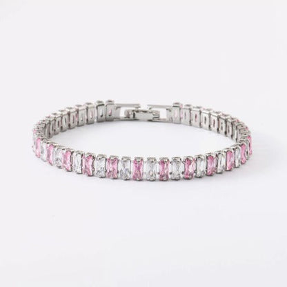 Sophisticated Rosé Sapphire Tennis Bracelet