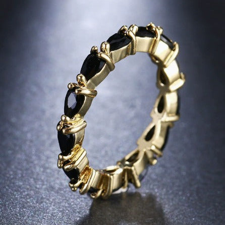 Premium Onyx Gold Wedding Band