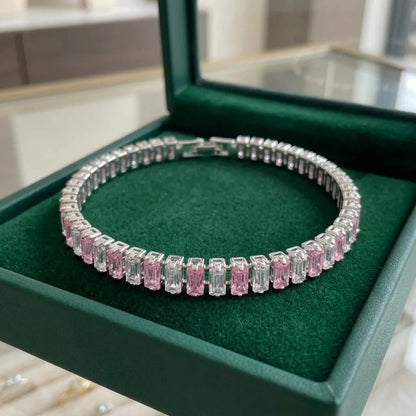 Sophisticated Rosé Sapphire Tennis Bracelet