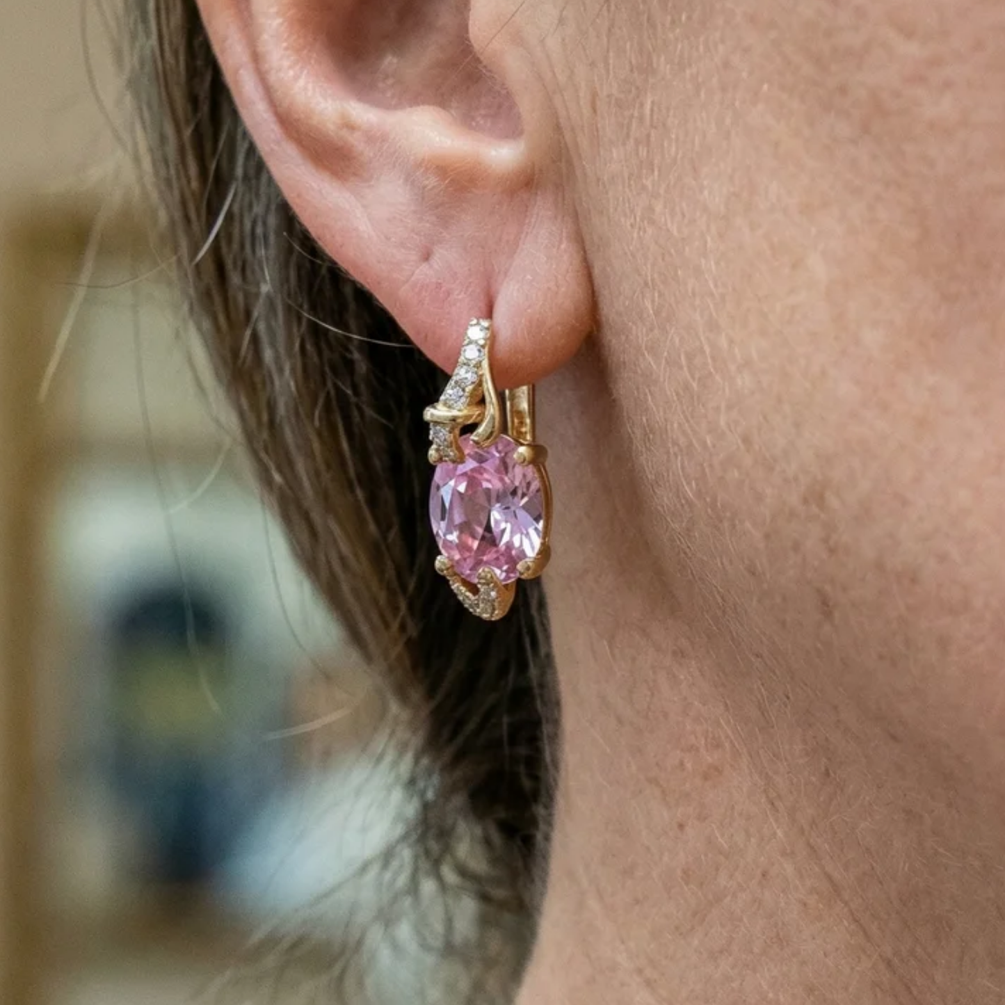 Elegant Twisted Gold Drop Earrings