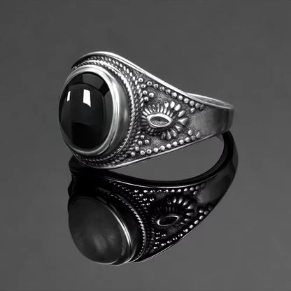 Elegant Black Onyx Signet Ring