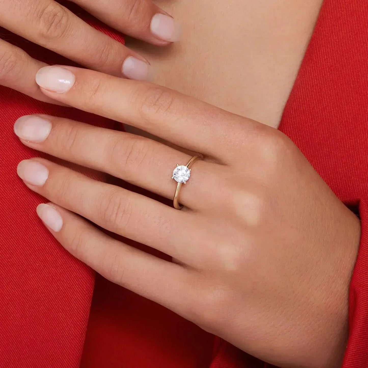 Classic Golden Diamond Ring