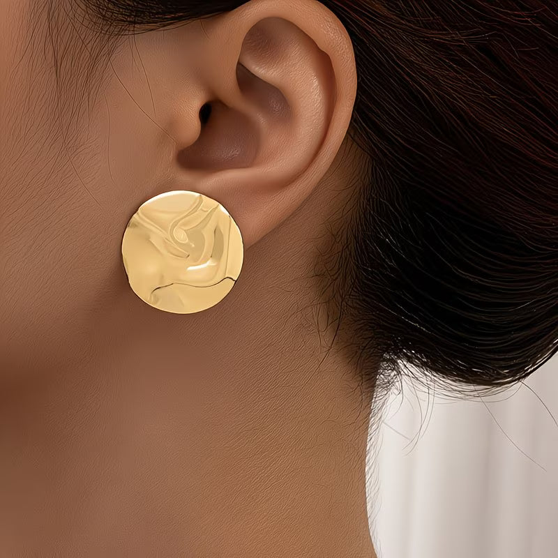Stylish Ripple Circle Earrings