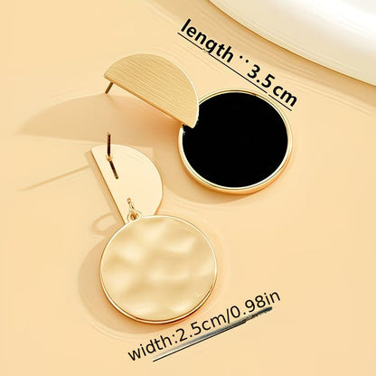 Weightless Elegance Black Gold Earrings