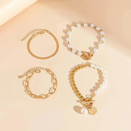Luxe Layered Pearl Bracelet Set