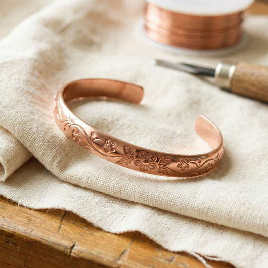 Adjustable Bloom Copper Bracelet