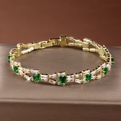 Elegant Gold Baguette Bracelet