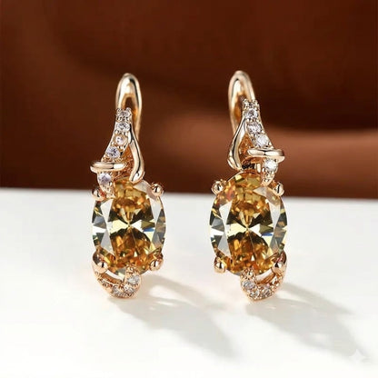 Gorgeous Sapphire Gold Earrings